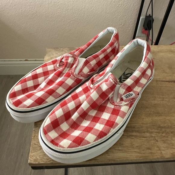 Red Checkerred Vans - Picture 3 of 4